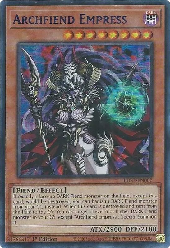 Archfiend Empress (Blue) - LDS3-EN007 - Ultra Rare