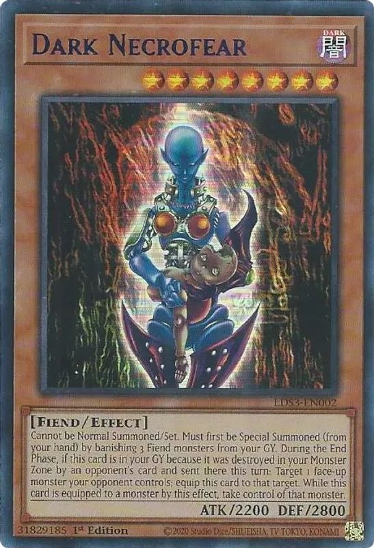 Dark Necrofear (Blue) - LDS3-EN002 - Ultra Rare