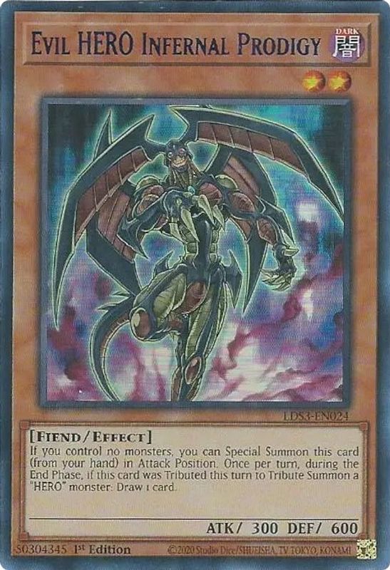 Evil HERO Infernal Prodigy (Blue) - LDS3-EN024 - Ultra Rare