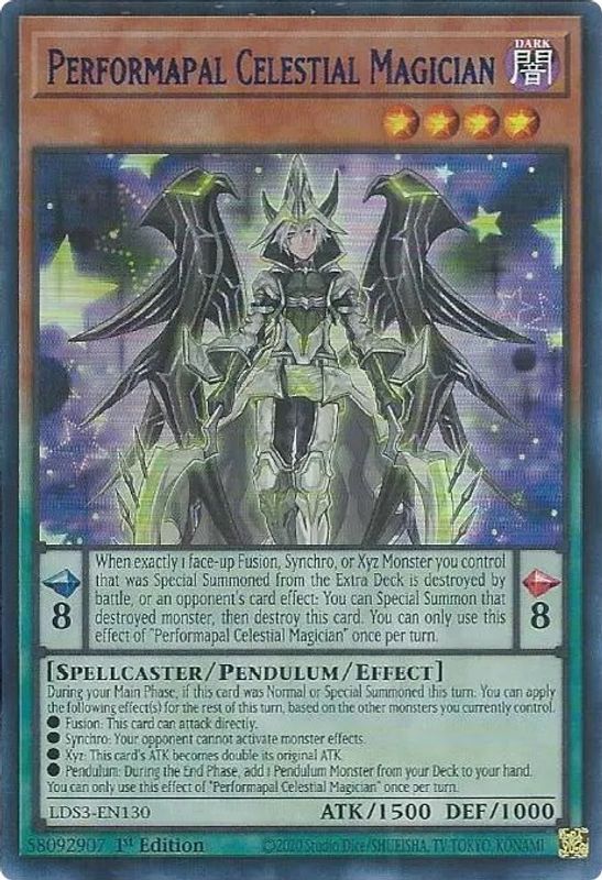 Performapal Celestial Magician (Blue) - LDS3-EN130 - Ultra Rare