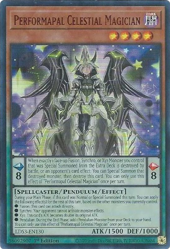 Performapal Celestial Magician (Red) - LDS3-EN130 - Ultra Rare