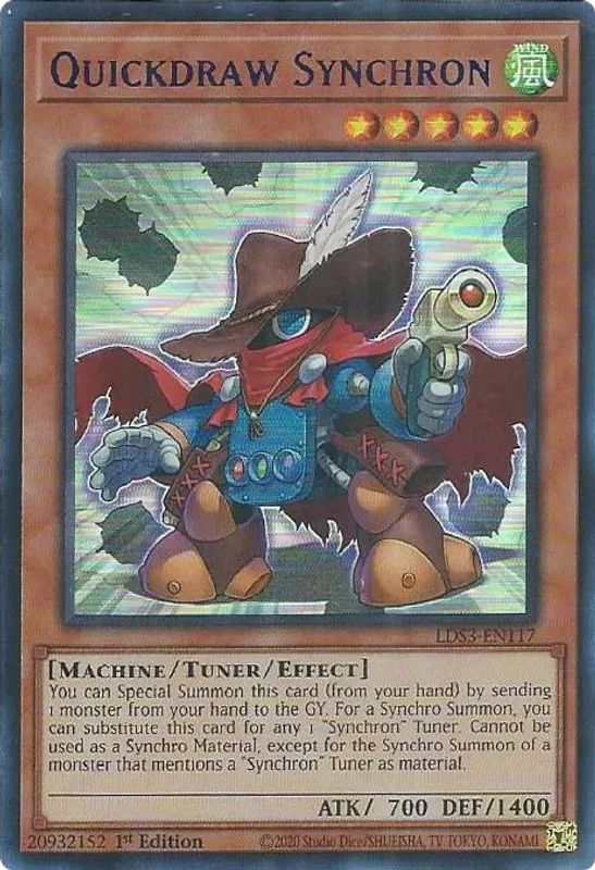 Quickdraw Synchron (Blue) - LDS3-EN117 - Ultra Rare