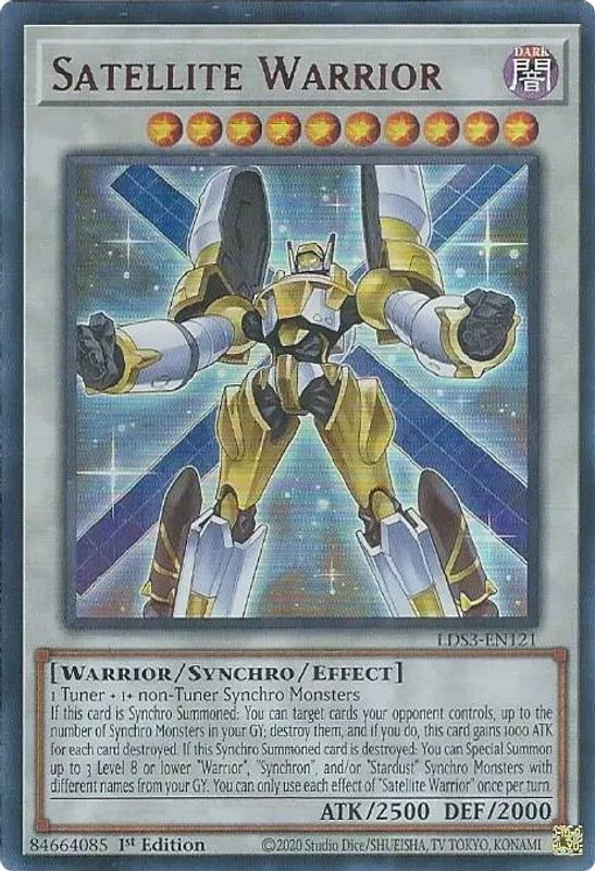 Satellite Warrior (Red) - LDS3-EN121 - Ultra Rare