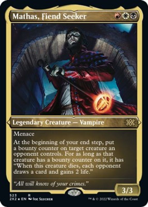 Mathas, Fiend Seeker (Foil Etched) - 523 - Rare