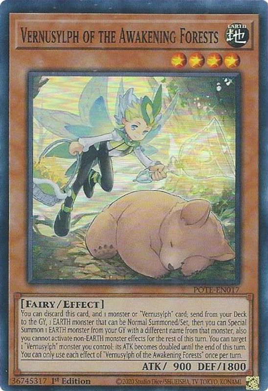 Vernusylph of the Awakening Forests - POTE-EN017 - Super Rare