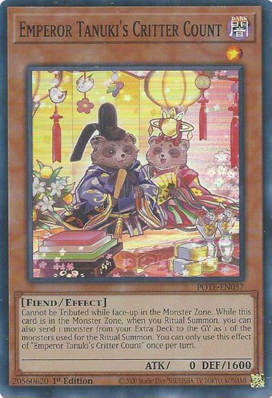 Emperor Tanuki's Critter Count - POTE-EN037 - Super Rare