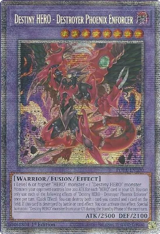 Destiny HERO - Destroyer Phoenix Enforcer (Starlight Rare) - POTE-EN100 - Starlight Rare