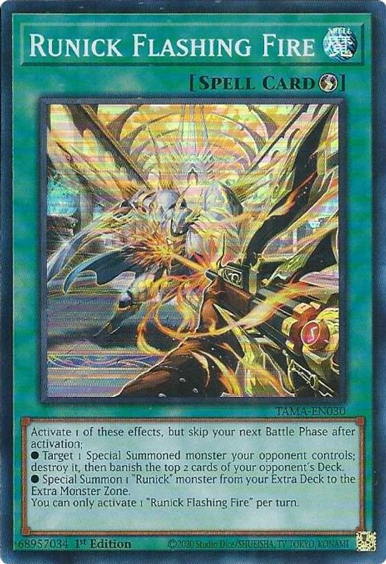 Runick Flashing Fire - TAMA-EN030 - Super Rare