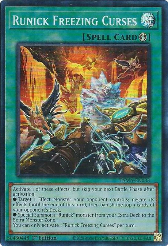 Runick Freezing Curses - TAMA-EN033 - Super Rare