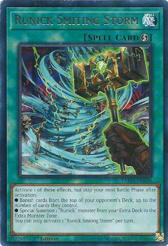 Runick Smiting Storm - TAMA-EN036 - Rare