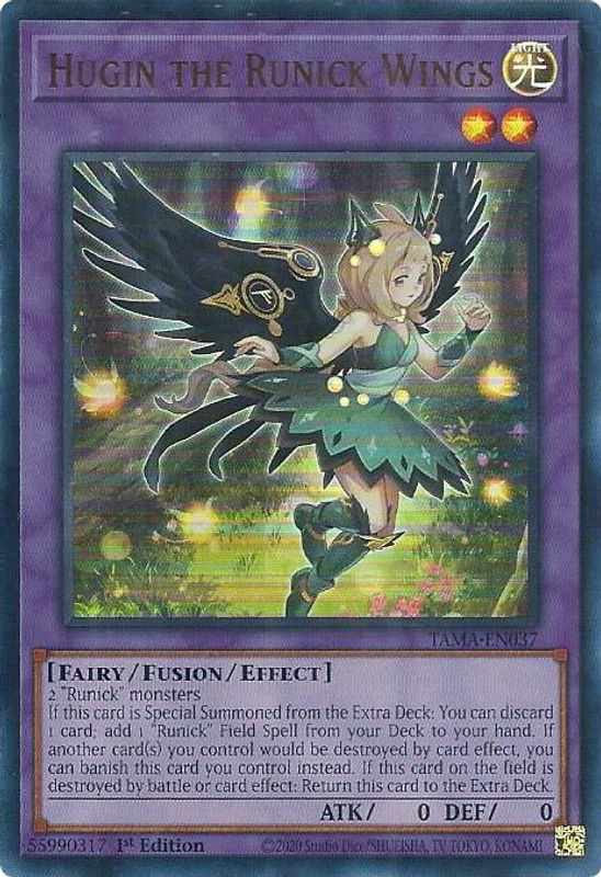 Hugin the Runick Wings - TAMA-EN037 - Ultra Rare