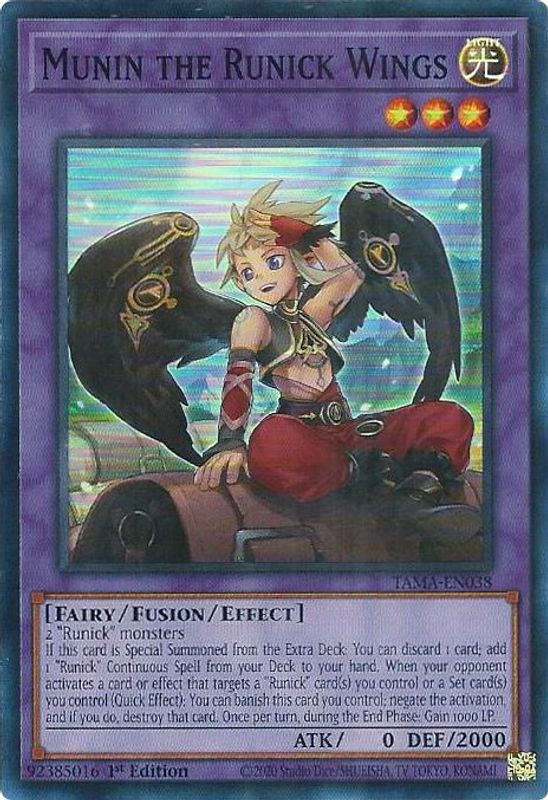 Munin the Runick Wings - TAMA-EN038 - Super Rare