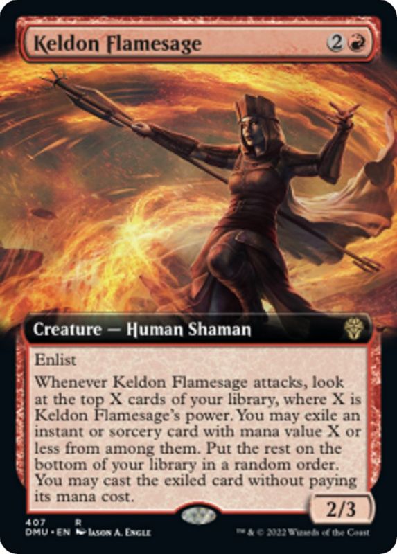 Keldon Flamesage (Extended Art) - 407 - Rare