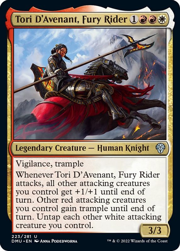 Tori D'Avenant, Fury Rider - 223 - Uncommon