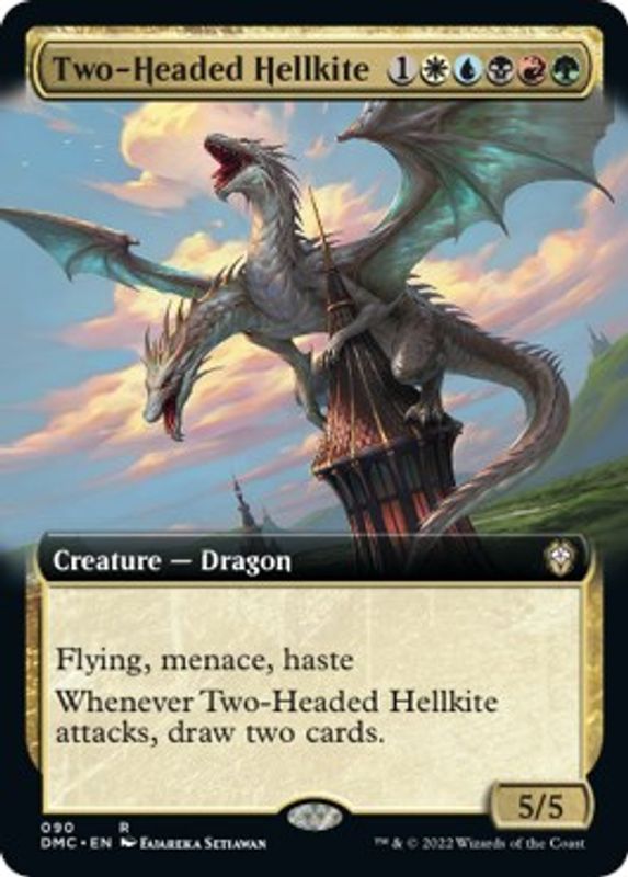 Two-Headed Hellkite (Extended Art) - 90 - Rare