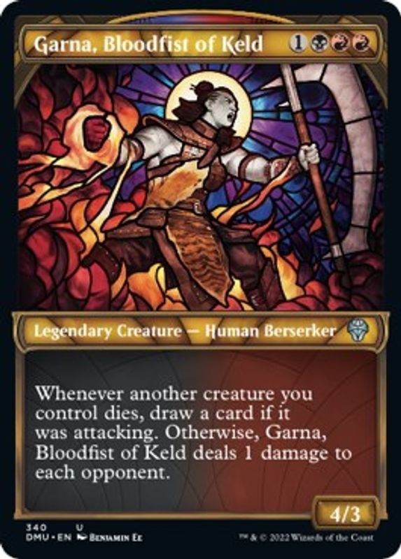 Garna, Bloodfist of Keld (Textured Foil) - 340 - Uncommon