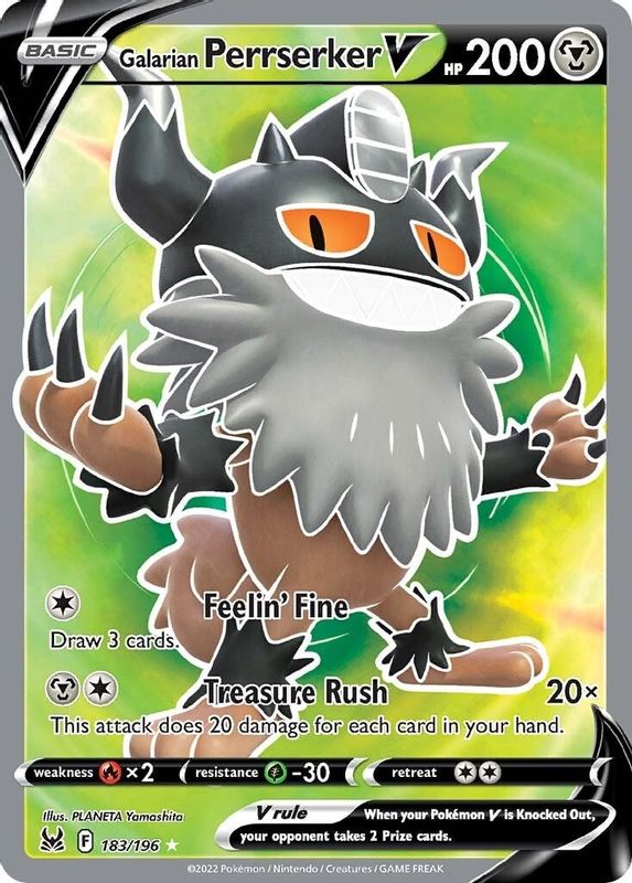 Galarian Perrserker V (Full Art) - 183/196 - Ultra Rare