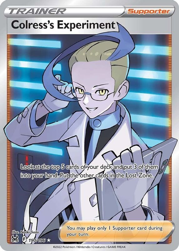 Colress's Experiment (Full Art) - 190/196 - Ultra Rare