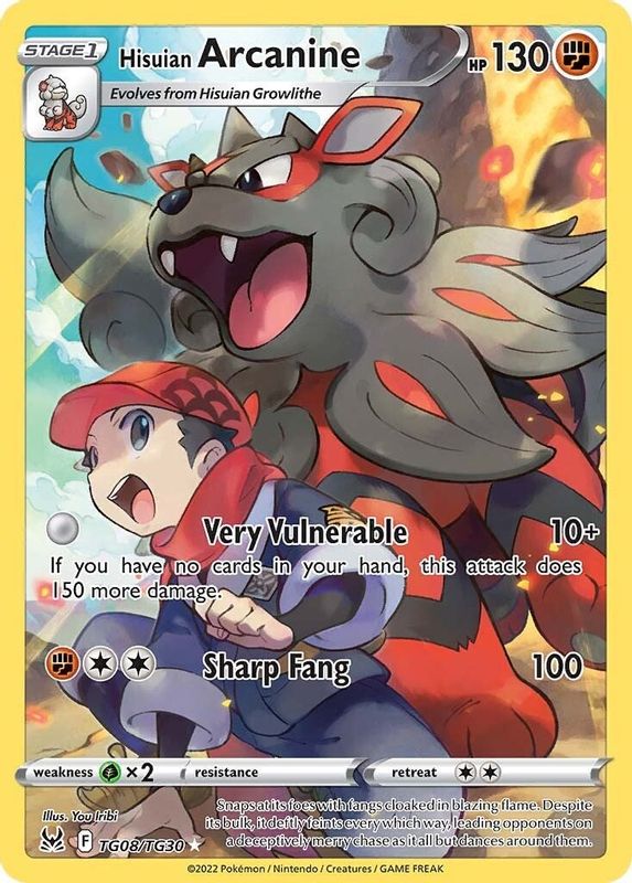 Hisuian Arcanine - TG08/TG30 - Ultra Rare