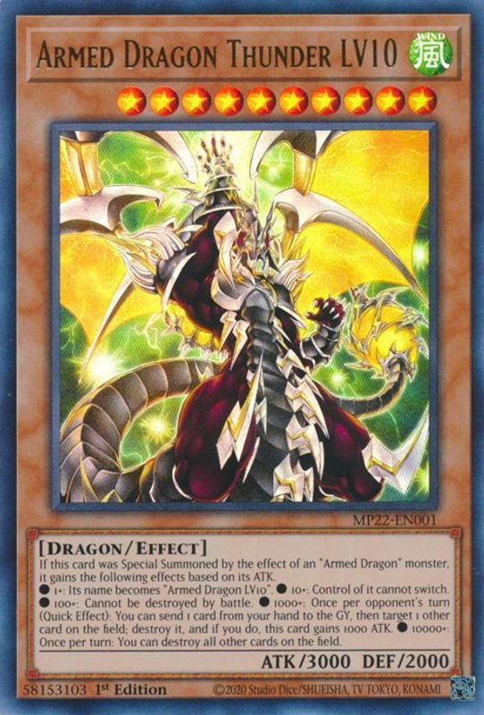 Armed Dragon Thunder LV10 - MP22-EN001 - Ultra Rare