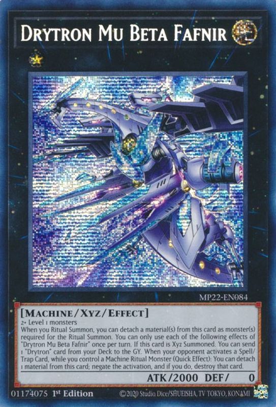 Drytron Mu Beta Fafnir - MP22-EN084 - Prismatic Secret Rare