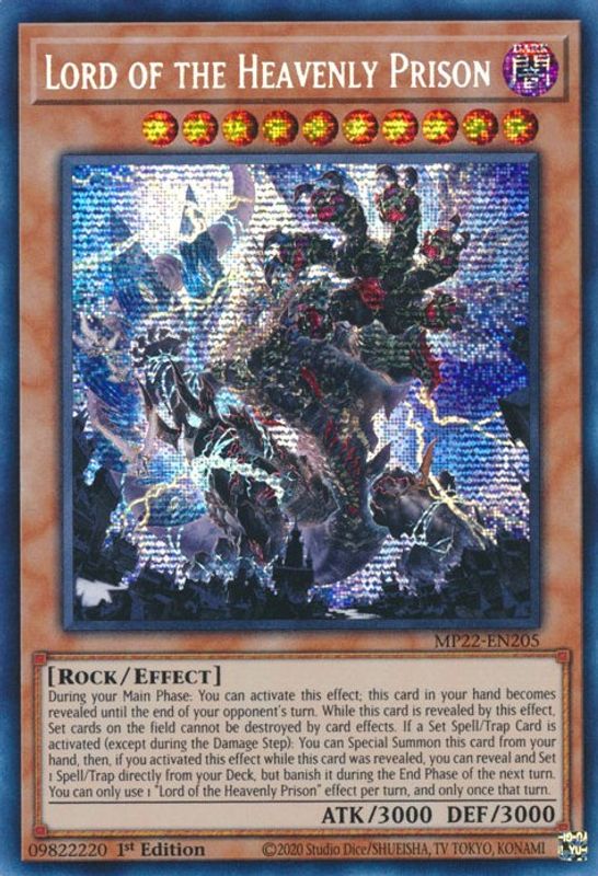 Lord of the Heavenly Prison - MP22-EN205 - Prismatic Secret Rare