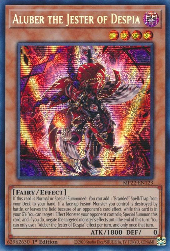 Aluber the Jester of Despia - MP22-EN123 - Prismatic Secret Rare