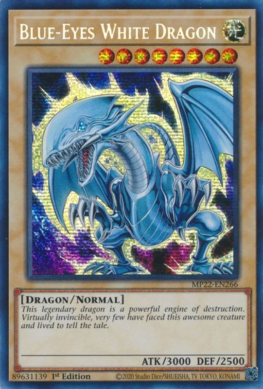 Blue-Eyes White Dragon - MP22-EN266 - Prismatic Secret Rare