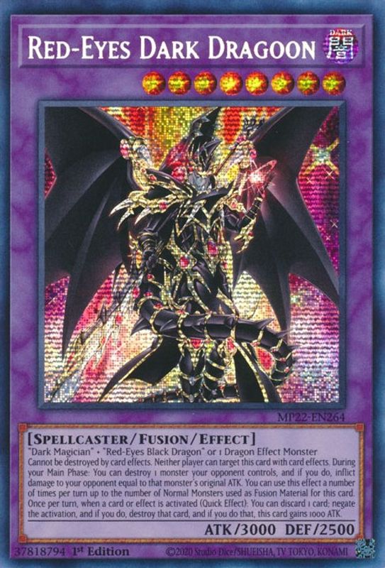 Red-Eyes Dark Dragoon - MP22-EN264 - Prismatic Secret Rare