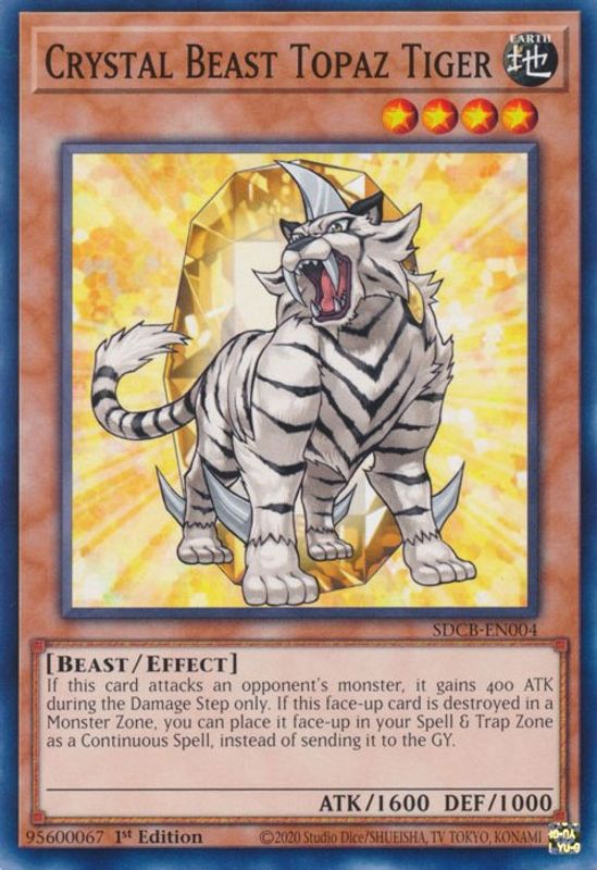 Crystal Beast Topaz Tiger - SDCB-EN004 - Common