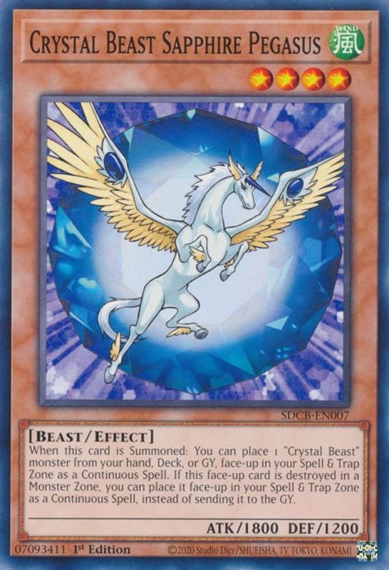 Crystal Beast Sapphire Pegasus - SDCB-EN007 - Common