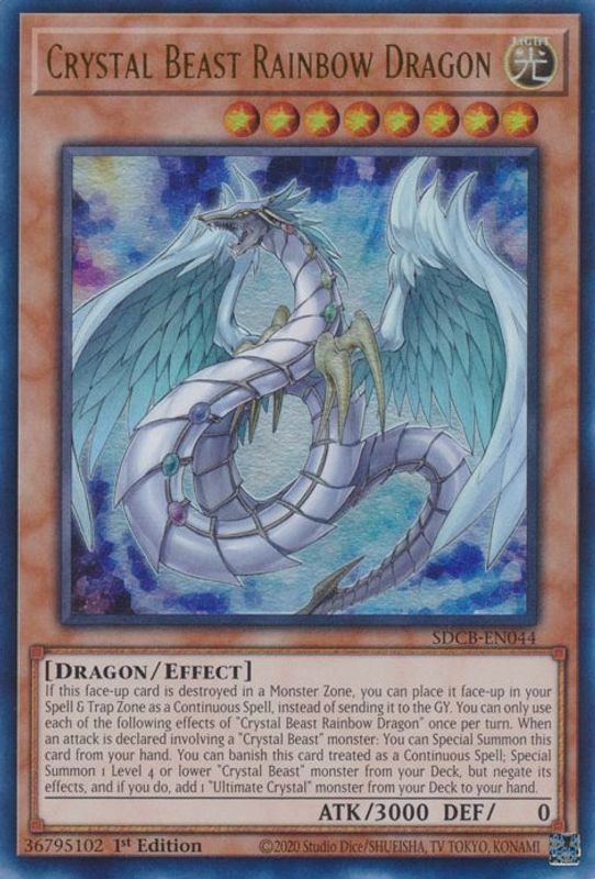 Crystal Beast Rainbow Dragon - SDCB-EN044 - Ultra Rare