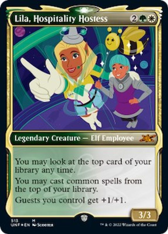 Lila, Hospitality Hostess (Showcase) (Galaxy Foil) - 513 - Mythic