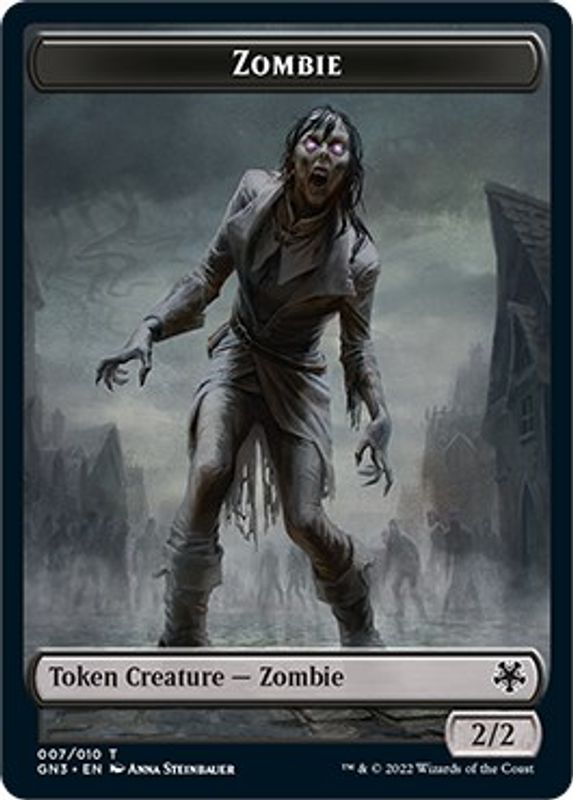 Zombie // Human Soldier Double-sided Token - Token