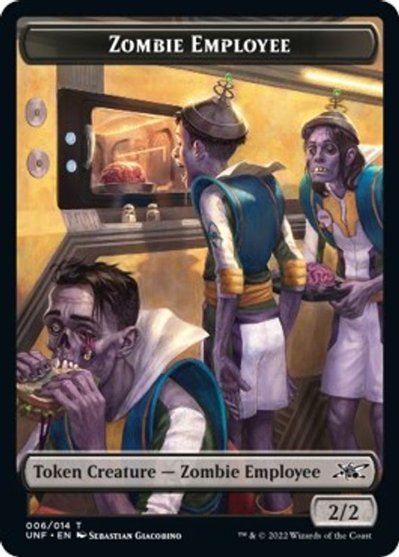 Zombie Employee // Storm Crow Double-sided Token - Token