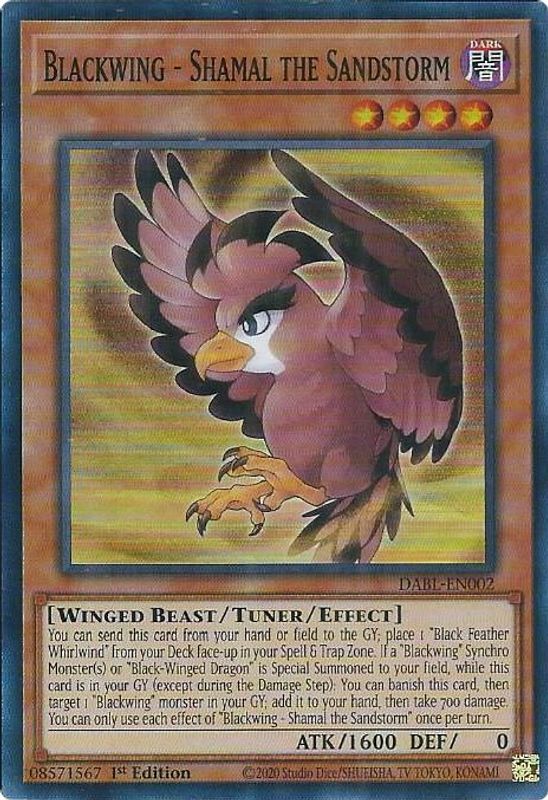 Blackwing - Shamal the Sandstorm - DABL-EN002 - Super Rare