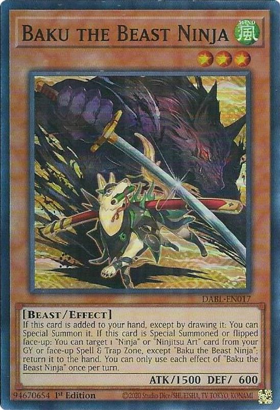 Baku the Beast Ninja - DABL-EN017 - Super Rare