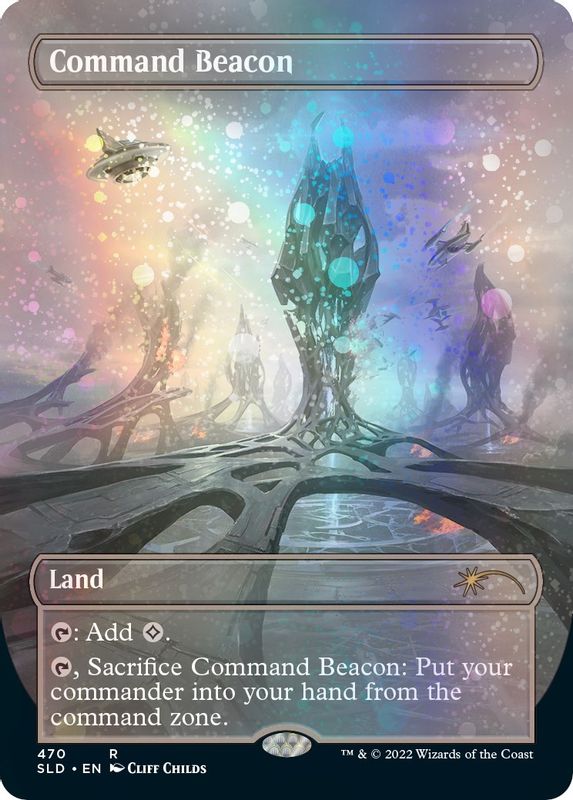 Command Beacon (Borderless) (Galaxy Foil) - 470 - Rare