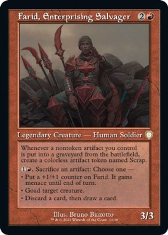 Farid, Enterprising Salvager (Retro Frame) - 13 - Rare