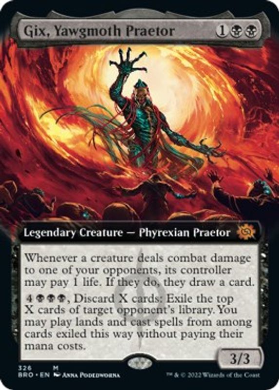 Gix, Yawgmoth Praetor (Extended Art) - 326 - Mythic