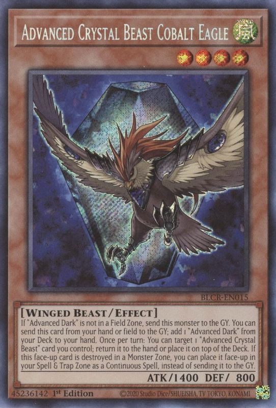 Advanced Crystal Beast Cobalt Eagle - BLCR-EN015 - Secret Rare