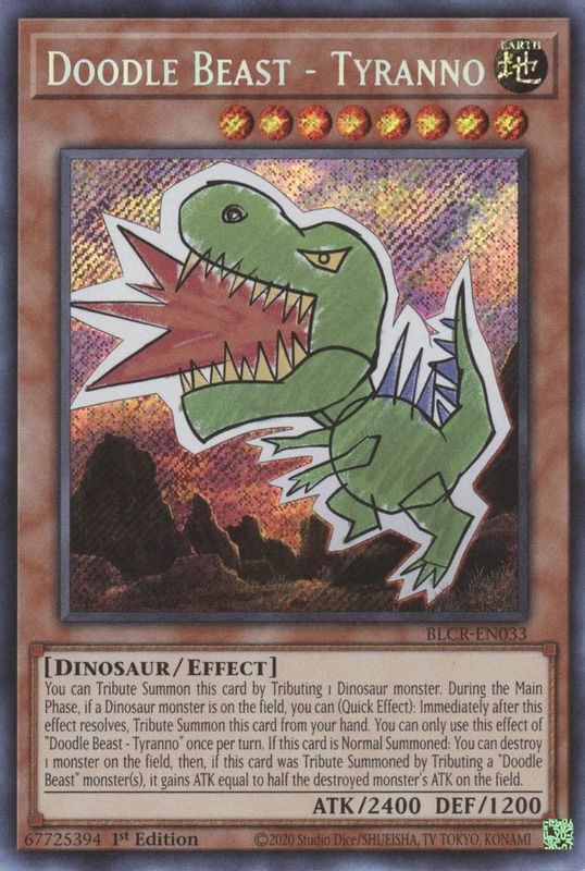 Doodle Beast - Tyranno - BLCR-EN033 - Secret Rare