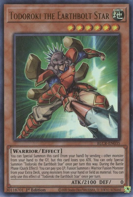 Todoroki the Earthbolt Star - BLCR-EN035 - Ultra Rare