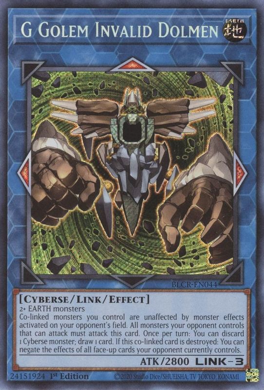 G Golem Invalid Dolmen - BLCR-EN044 - Secret Rare