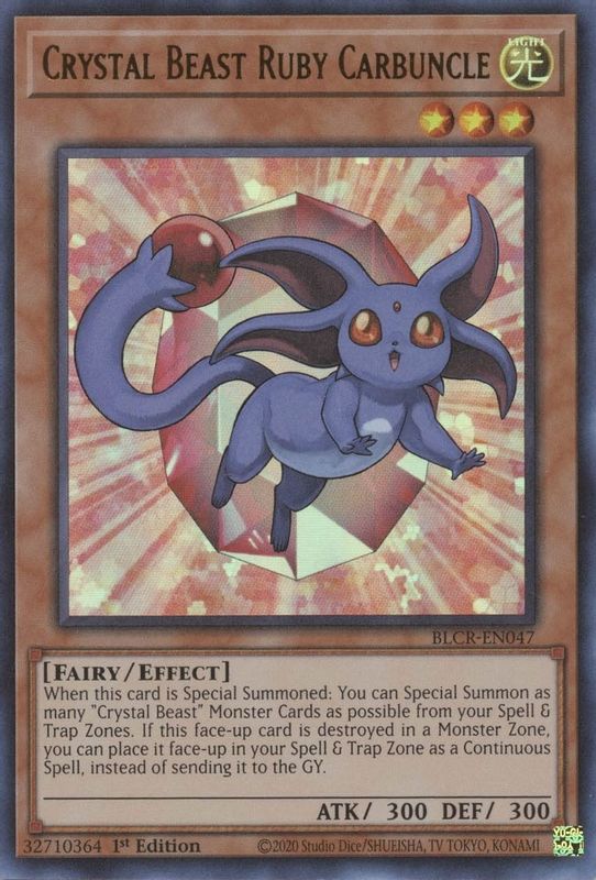 Crystal Beast Ruby Carbuncle - BLCR-EN047 - Ultra Rare