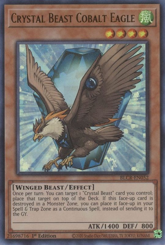 Crystal Beast Cobalt Eagle - BLCR-EN052 - Ultra Rare