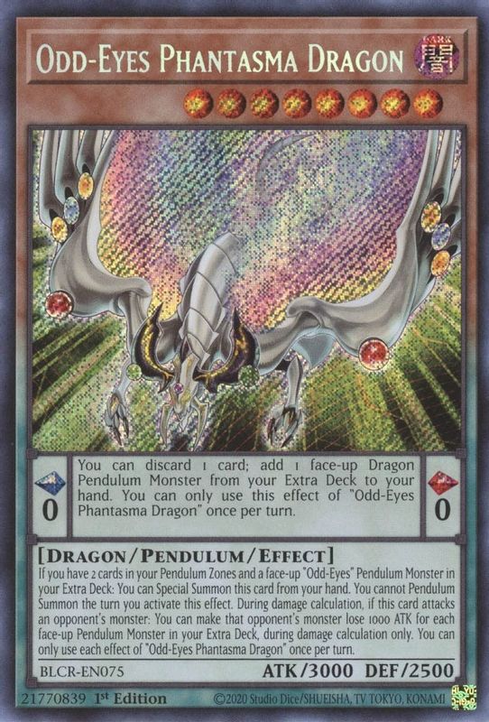 Odd-Eyes Phantasma Dragon - BLCR-EN075 - Secret Rare