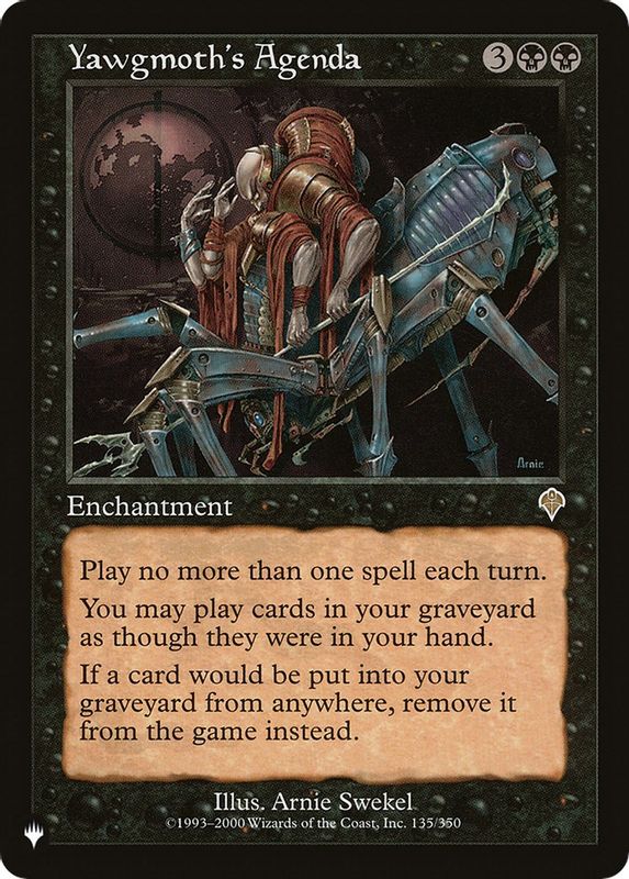 Yawgmoth's Agenda - Rare