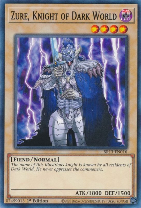 Zure, Knight of Dark World - SR13-EN016 - Common