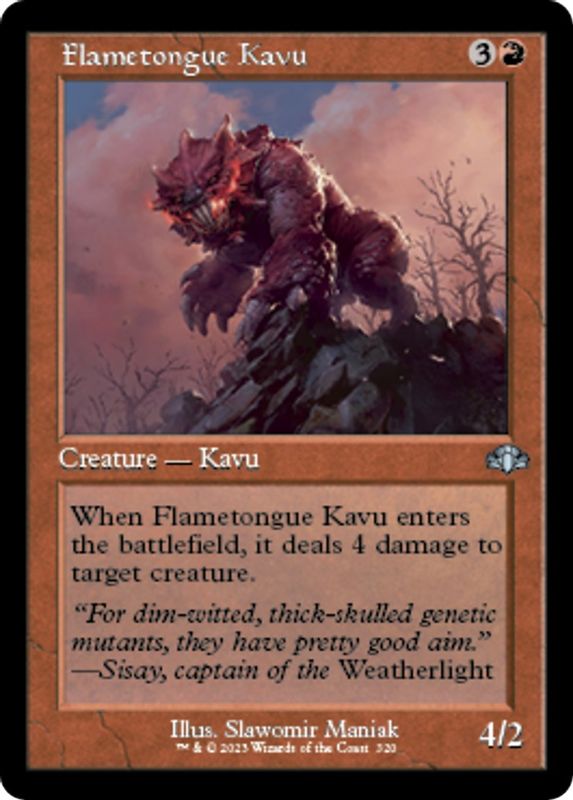 Flametongue Kavu (Retro Frame) - 320 - Uncommon